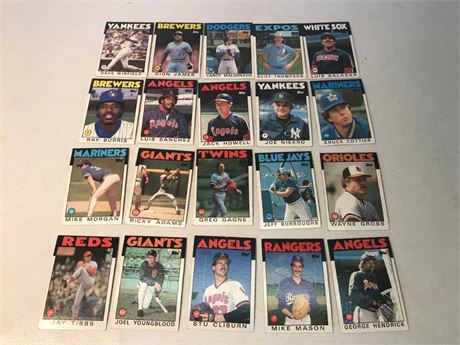 20 1986 Topps Baseball Cards (#5)