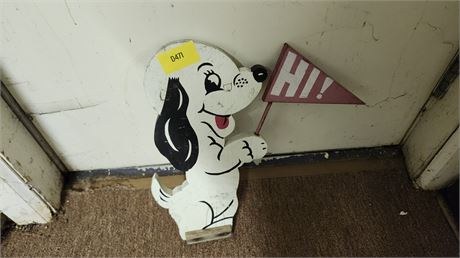 Wood Dog Yard Decoration