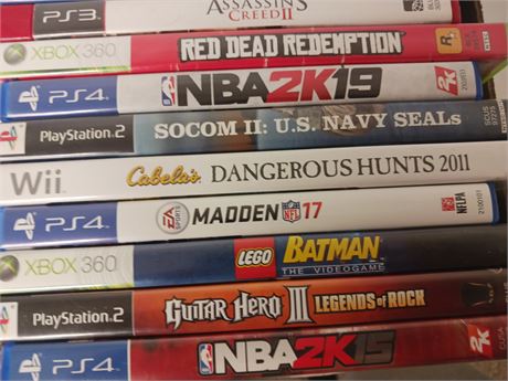 Lot Of Various Video Games
