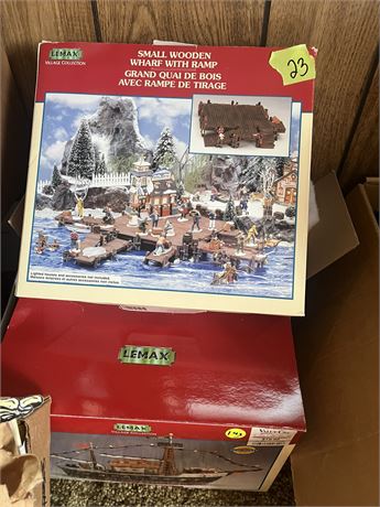 Holiday Decor and Village, Wharf Theme, Boats