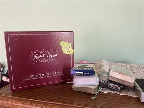 Baby Boomer Trivia Pursuit and Card Sets