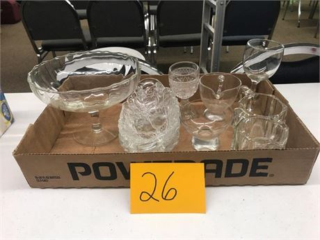 Flat of Misc. Glass