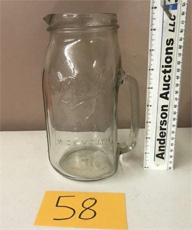 Ball Glass Jar Pitcher