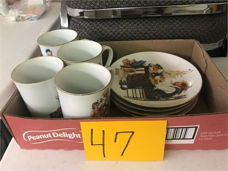 Norman Rockwell Plates & Cups
