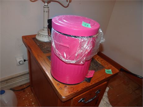 Pink Trash Can