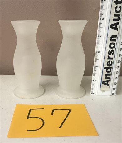 Frosted Glass Candleholders