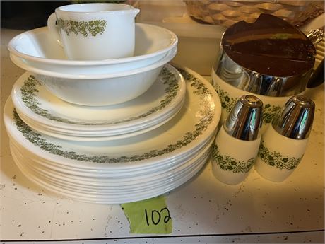 Corelle Spring Blossom Dishes, Pyrex