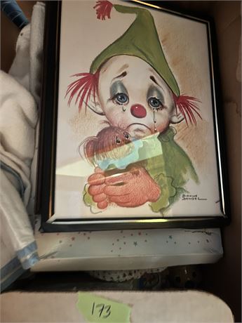 Box Lot, Clown Art, Baby Items