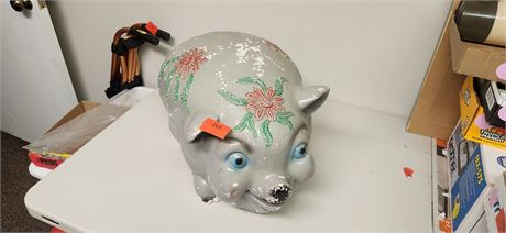 Large Vintage Chalk ware Pig