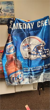 4 Miller Lite Flags & Mirror
