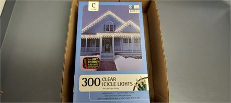 300 Clear Icicle Lights
