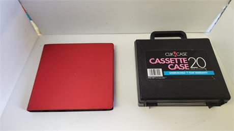 Lot Of Cassette Tapes & Carry Case