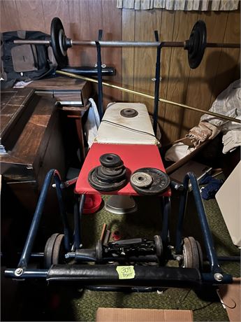 Weight Bench and Weights