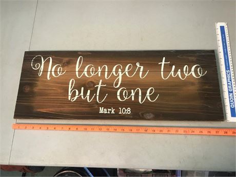 No Longer Two but One Mark 10:8