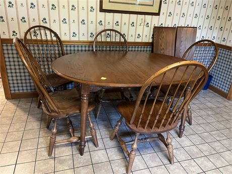 Wood Oak Table and Chairs