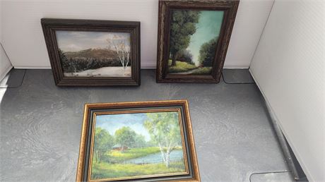 3 Small Framed Pictures