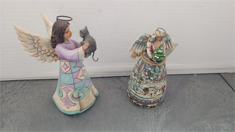 2 Jim Shore Statues. Faithful Friend & Landscape Sleeps