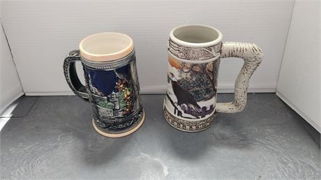 2 Collectible Beer Steins.