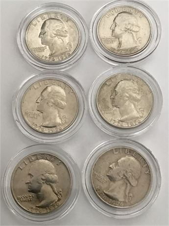 6 Nice 1976 Bicentennial Quarters