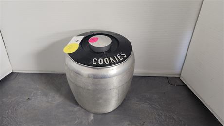 Kromex Aluminum Cookie Jar