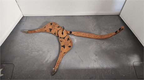3 Leather Carved Pieces