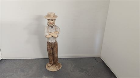 Ceramic Amish Man Statue