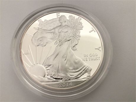 2014 Uncirculated Silver Eagle 99% Silver