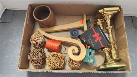 Lot Of Collectibles & Vaslan Heavy Candle Holders