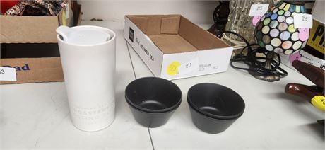 Ceramic Coffee Mug & 4 Small Bowls