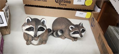 1991 Artline Vintage  Raccoon Decorations