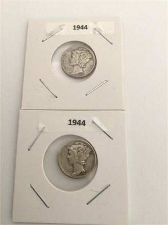 (2) 1944 Mercury Dimes