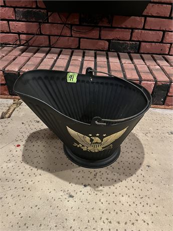 Vintage Americana Black Coal Bucket