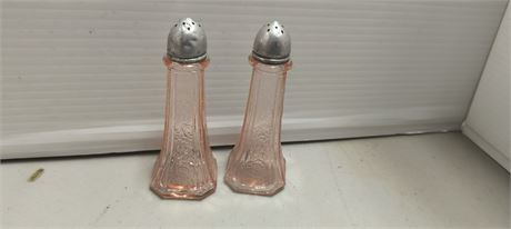 Pink Depression Glass Salt & Pepper Shakers