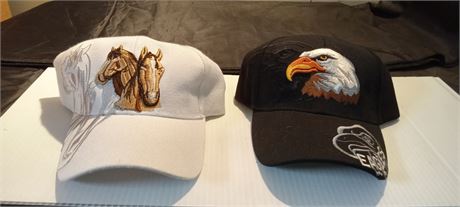 2 Baseball Hats & Leather Wallets