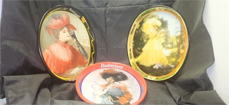 3 Collectable Budweiser Trays