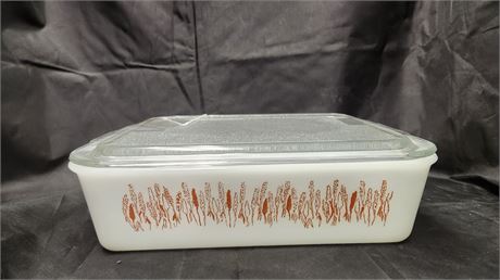 Vintage Proctor Silex Milk Glass Wheat Pattern With Lid
