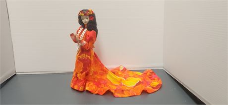 Tapa Doll Handmade In Hawaii