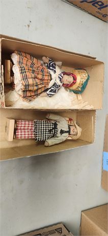 Lot of handmade dolls
