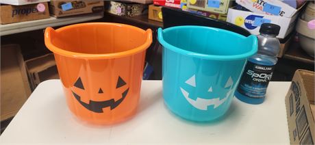 2 Trick-Or-Treat Halloween Buckets