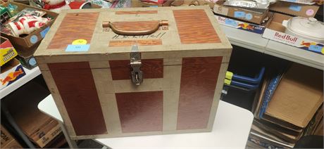 Wood Locking Storage Box