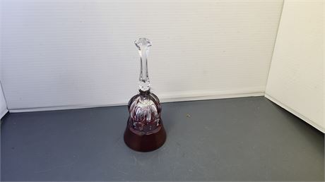 Cranberry Base Glass Bell