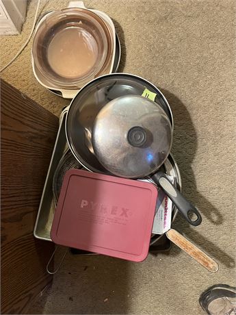 Pans, Pyrex Dish, Corning Ware