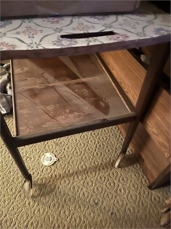 Vintage Drop Leaf Wood Cart