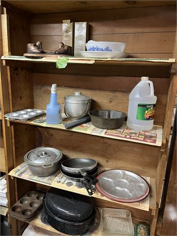 Shelf Lot, Pans, Plates