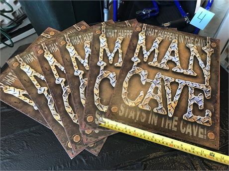 6 Metal Man Cave Signs (#3)