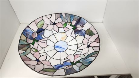 Large Stain Glass Bowl. Could Be Made Into A Lamp