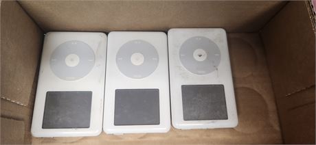 3 Apple IPODS's  USED & UNTESTED