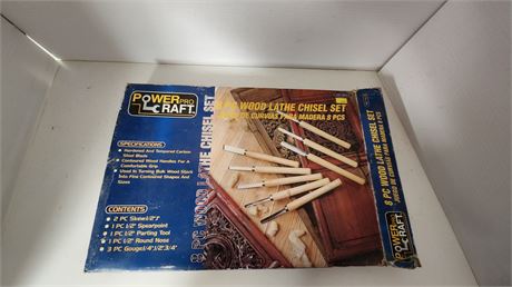 Power Pro Craft 8 Pc. Wood Lathe Chisel Set