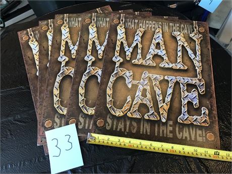 5 Metal Man Cave Signs