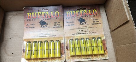 Buffalo Bullet Company .50 Caliber Hollow Point Muzzle Loading Lead Bullets